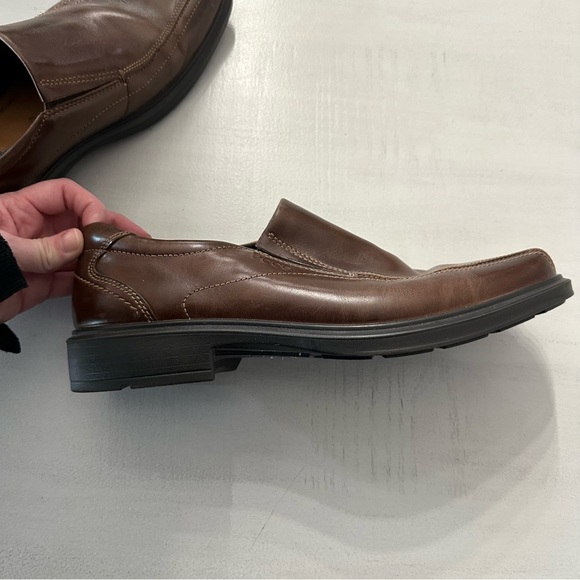 Ecco Helsinki Men’s Brown Leather Bike Toe Slip On Loafers Size 43, US 9-9.5 GUC - Picture 5 of 8